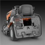 HUSQVARNA TC 242 T mit Schneeschild 120Plus & Gartentraktoren Anhänger 275 – Bild 5