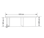 Abri de jardin toit plat en bois avec auvent – Design moderne et pratique – Bild 2