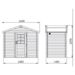 Chalet de jardin en bois traité 4,2 m² – Abri premium à prix direct fabricant – Bild 3